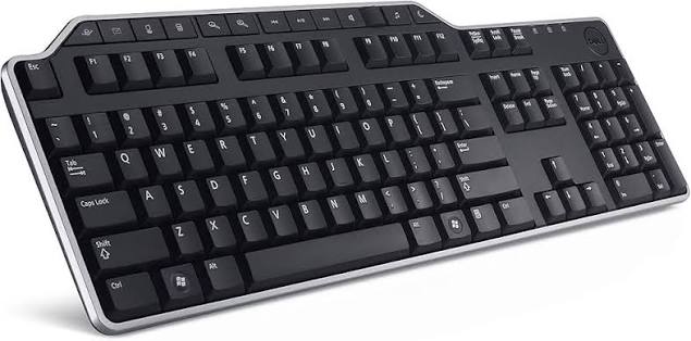 Tastiera multimediale USB Dell KB522 QWERTY USA, plastica nera, tasti del volume