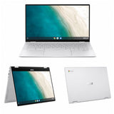 ASUS CHROMEBOOK FLIP C434 14" 8 GB 128 GB MMC I7-8500Y 1.50 GHz CHROME OS ARGENTO INGLESE GB (Molto Buono)