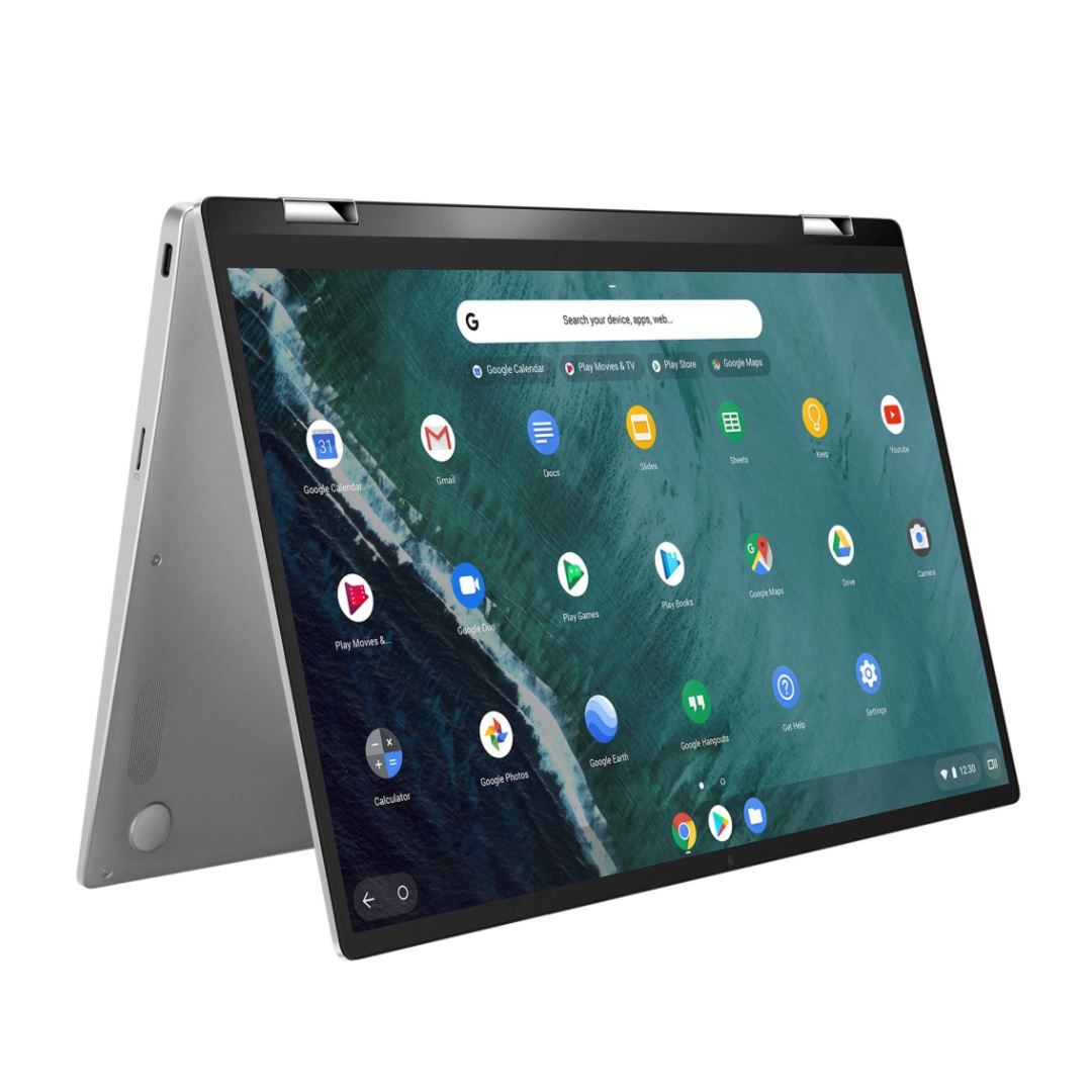 ASUS CHROMEBOOK FLIP C434 14" 8 GB 128 GB MMC I7-8500Y 1.50 GHz CHROME OS ARGENTO INGLESE GB (Molto Buono)